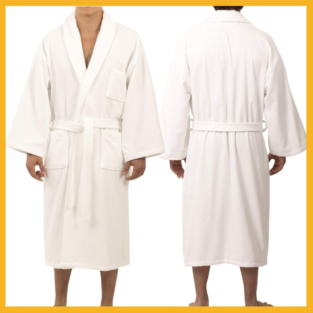 Mens Terry Cloth Robe (Black)