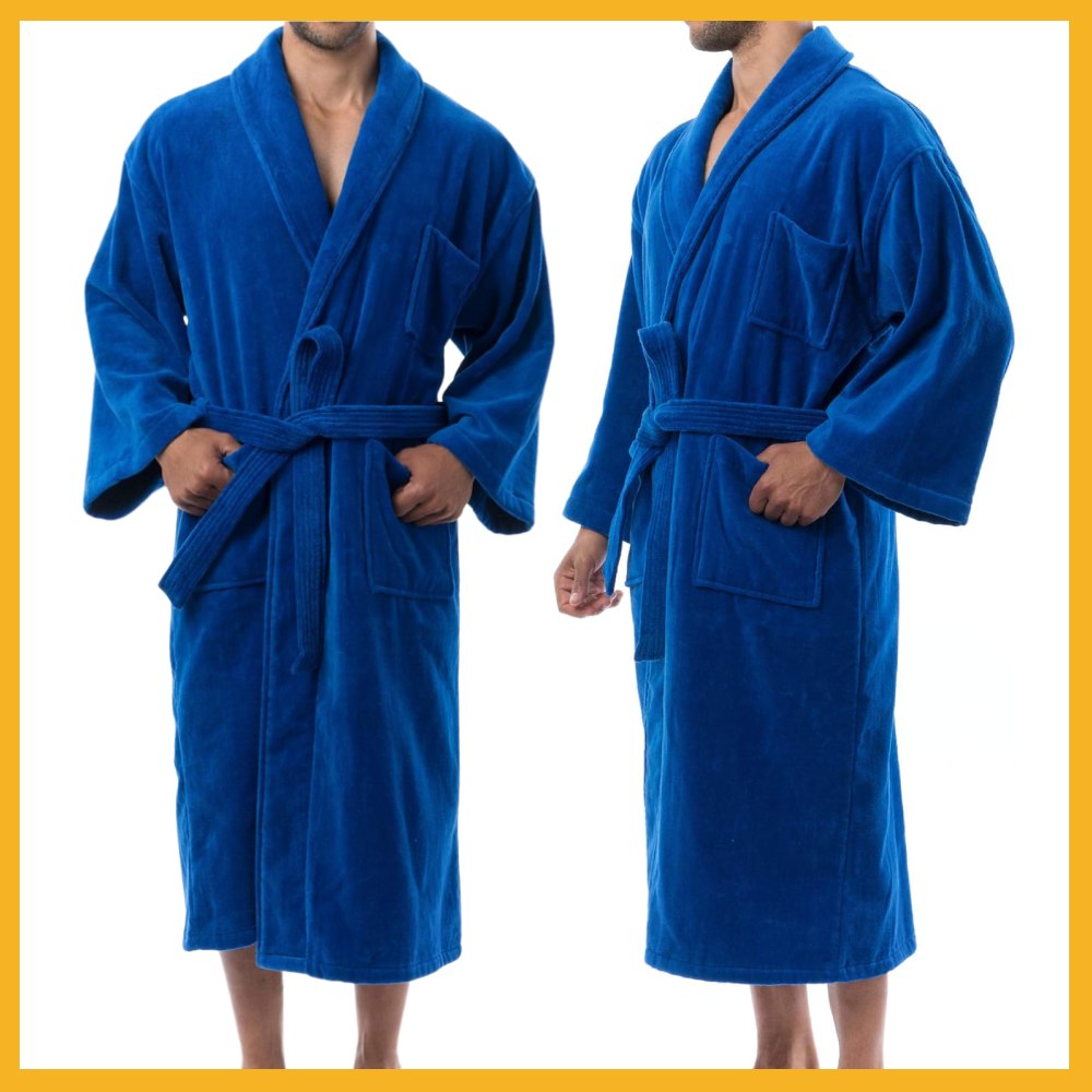 Mens Terry Cloth Robe (Black)