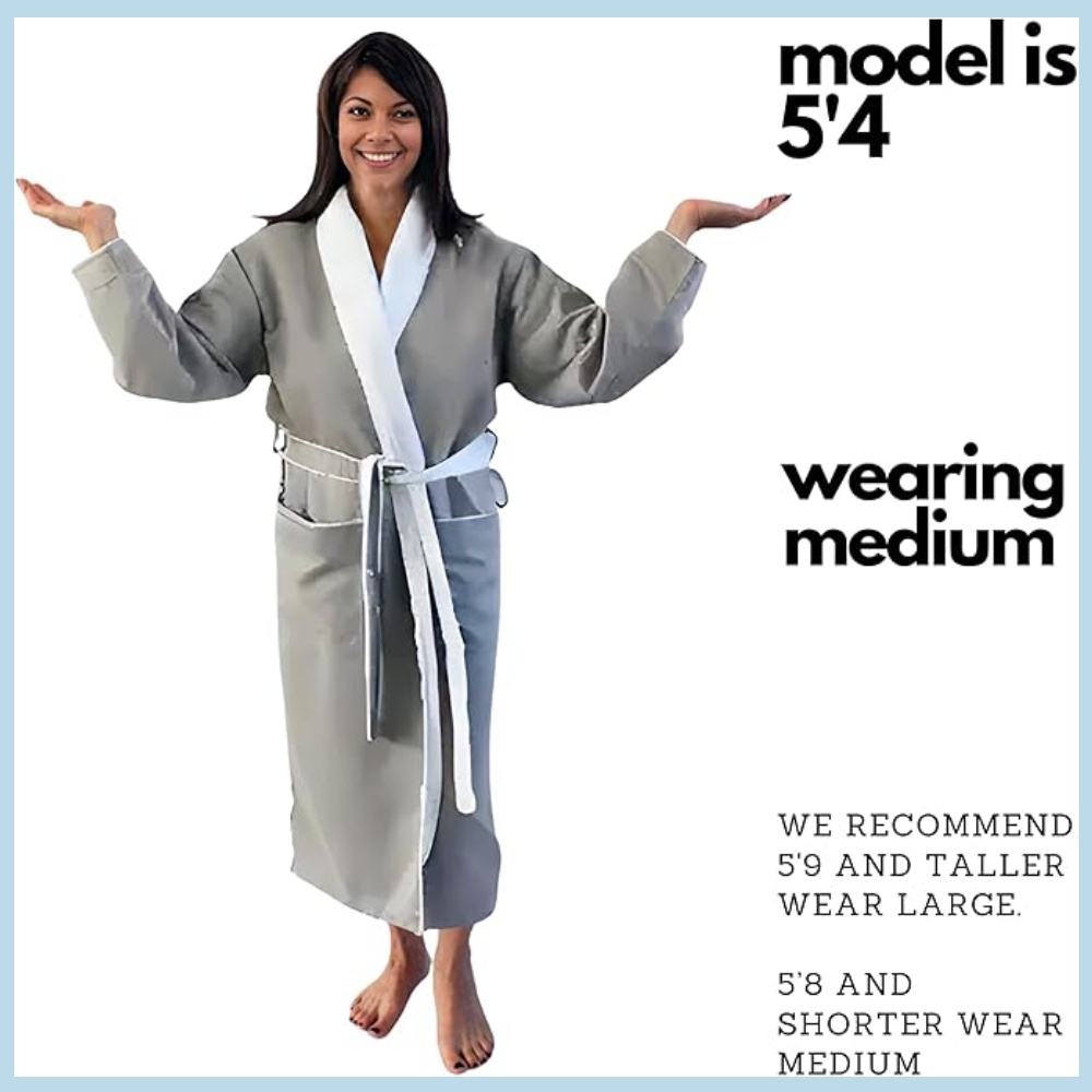 Spa Bathrobe (Light Slate): image 6