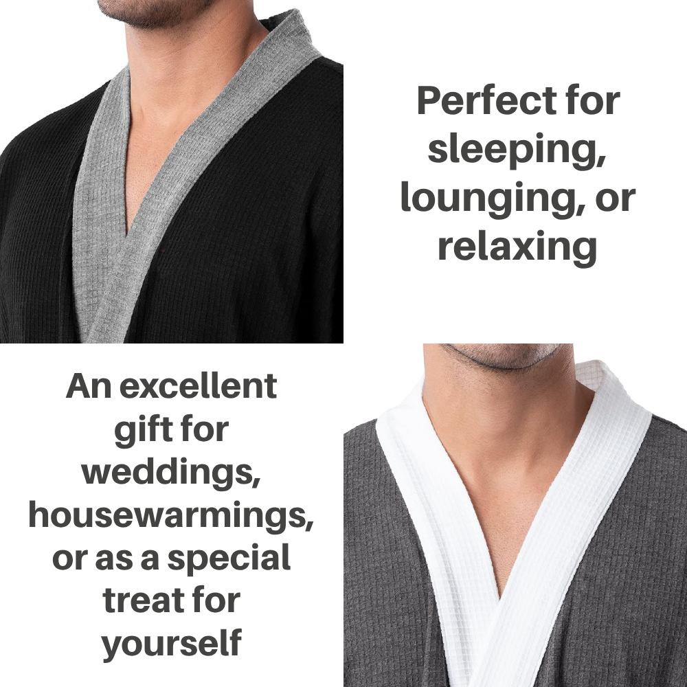 Waffle Bath Robe (Heather Charcoal): image 8