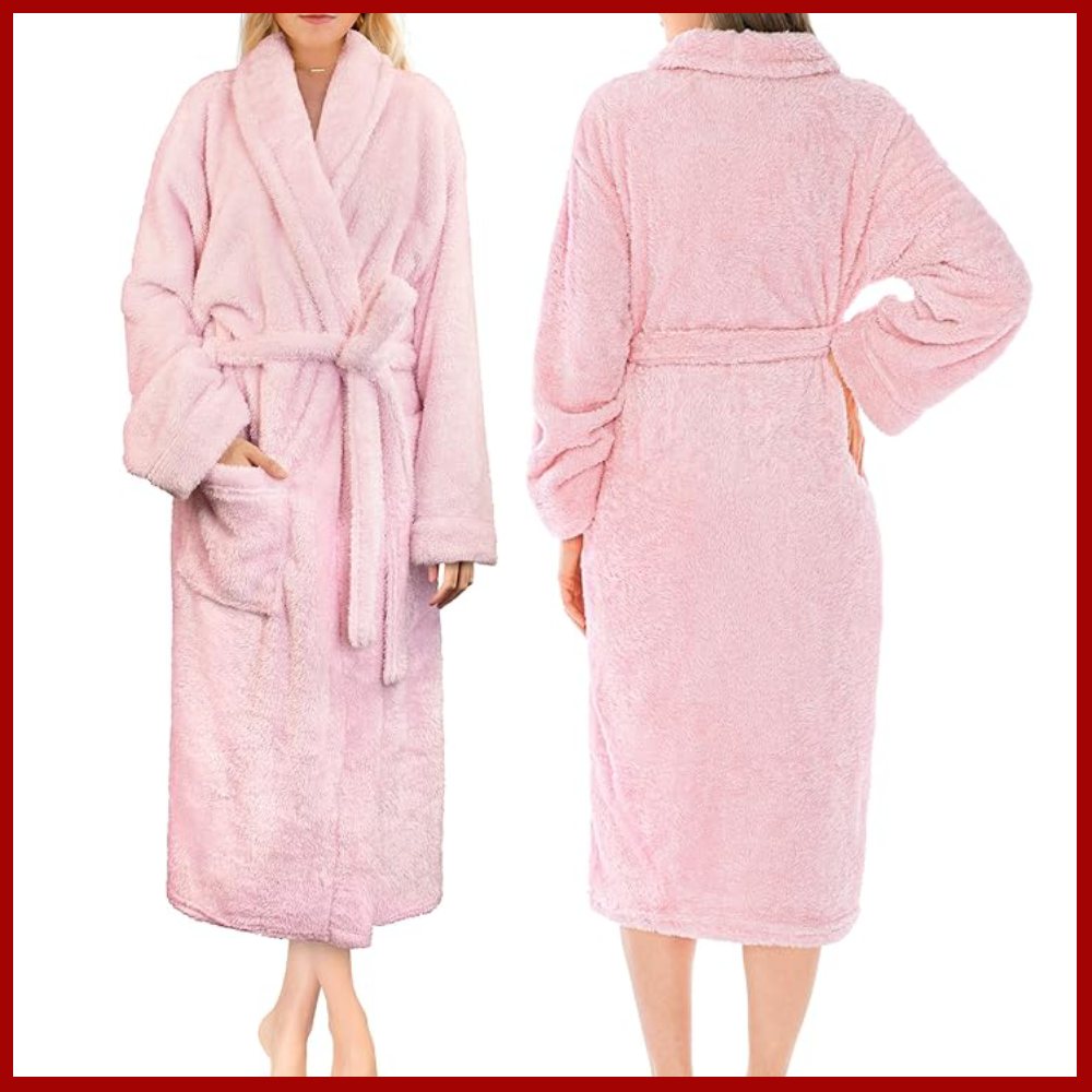 Ladies Fluffy Robe (Wine): image 4
